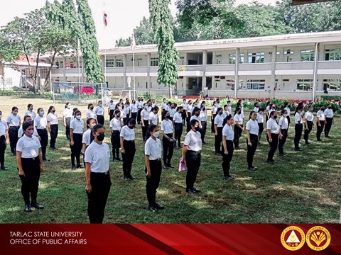 Criminology students undergo drills for their first week of in-person classes